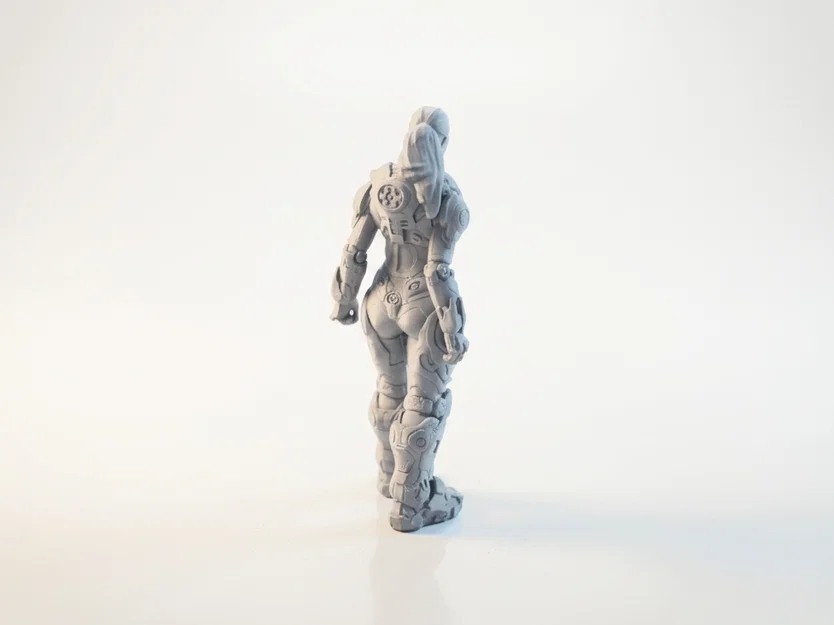 Mô hình nữ chiến binh Mech Suit - Mẫu in 3D phong cách Sci-Fi - Image 4
