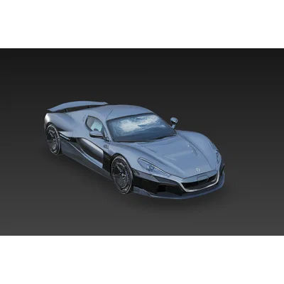 Mô hình siêu xe Rimac C_Two in 3D - Tùy chỉnh kích thước