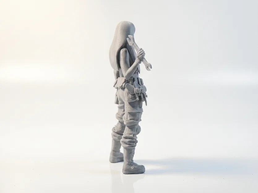 Mô hình 3D Nữ Chiến Binh Thợ Máy (Mechanic Babe Warrior Figurine) - Image 3