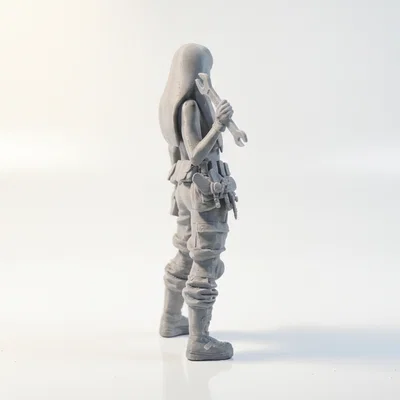 Mô hình 3D Nữ Chiến Binh Thợ Máy (Mechanic Babe Warrior Figurine)