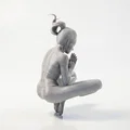 Mô hình 3D cô gái thiền định - Tượng trang trí nghệ thuật - Thumbnail 3