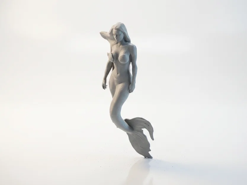 Mô hình 3D Nàng Tiên Cá - Tượng Fantasy Nữ - Image 1