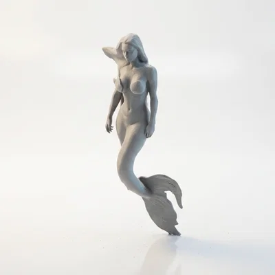 Mô hình 3D Nàng Tiên Cá - Tượng Fantasy Nữ