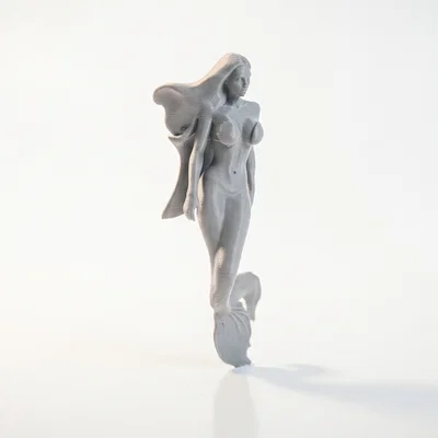 Mô hình 3D Nàng Tiên Cá - Tượng Fantasy Nữ