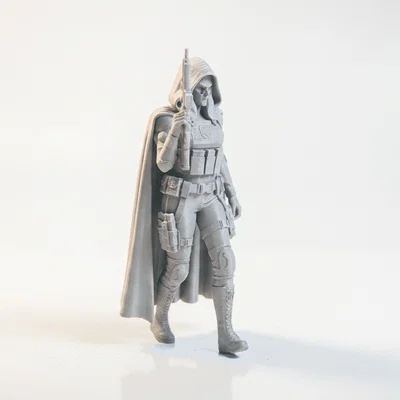 Mô hình 3D Nữ Chiến Binh Đánh Thuê Chiến Thuật In 3D