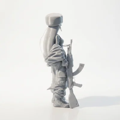 Mô hình 3D Nữ Chiến Binh Mercenary Babe