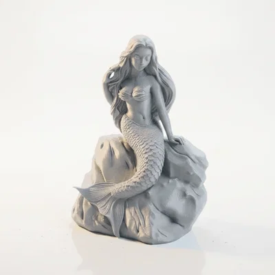 Mô hình Nàng Tiên Cá - Tượng Điêu Khắc Fantasy In 3D