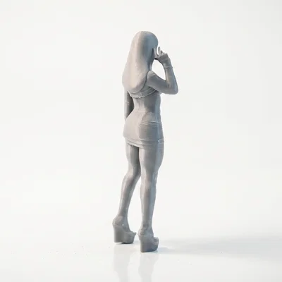 Mô hình Figurine Cô Gái Váy Ngắn In 3D Độc Đáo