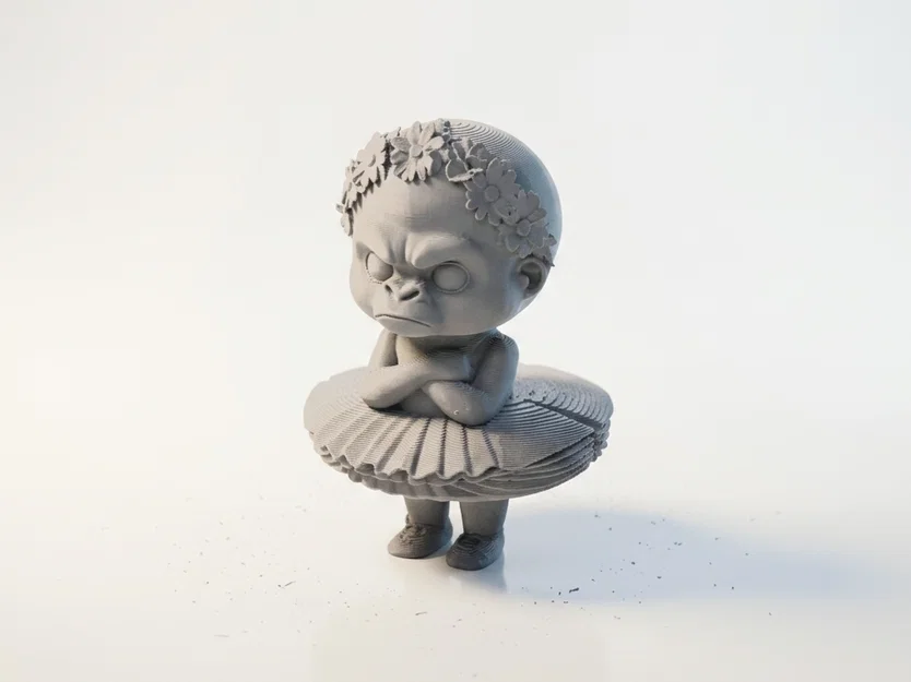 Mô hình 3D Khỉ Vũ Công Ba Lê Dễ Thương - Image 1