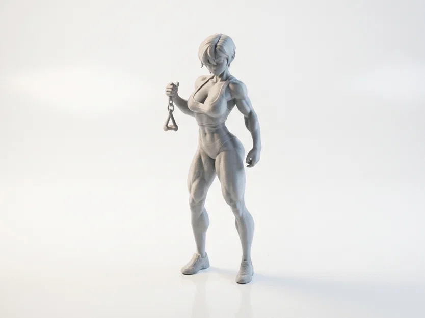 Mô Hình Nhân Vật Nữ Vận Động Viên Cơ Bắp (STL File In 3D) - Image 1
