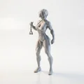 Mô Hình Nhân Vật Nữ Vận Động Viên Cơ Bắp (STL File In 3D) - Thumbnail 1