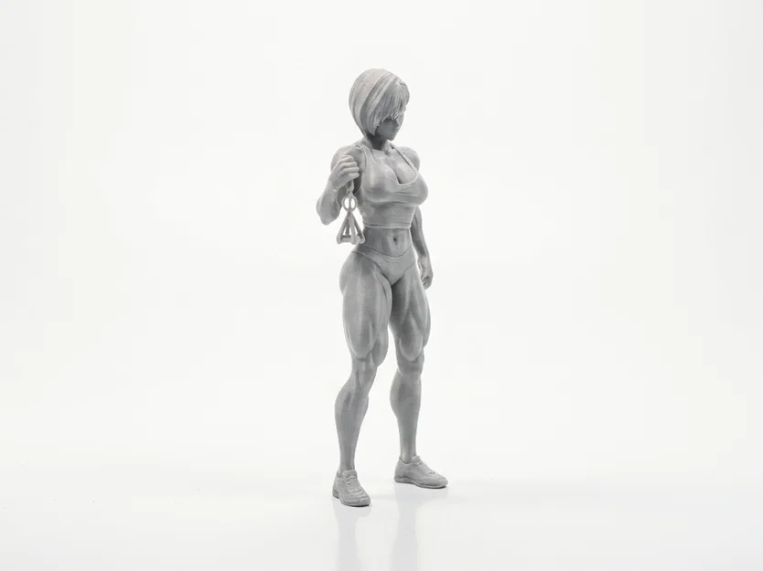 Mô Hình Nhân Vật Nữ Vận Động Viên Cơ Bắp (STL File In 3D) - Image 2