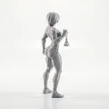 Mô Hình Nhân Vật Nữ Vận Động Viên Cơ Bắp (STL File In 3D) - Thumbnail 3