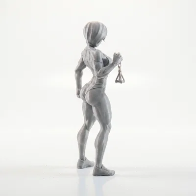 Mô Hình Nhân Vật Nữ Vận Động Viên Cơ Bắp (STL File In 3D)