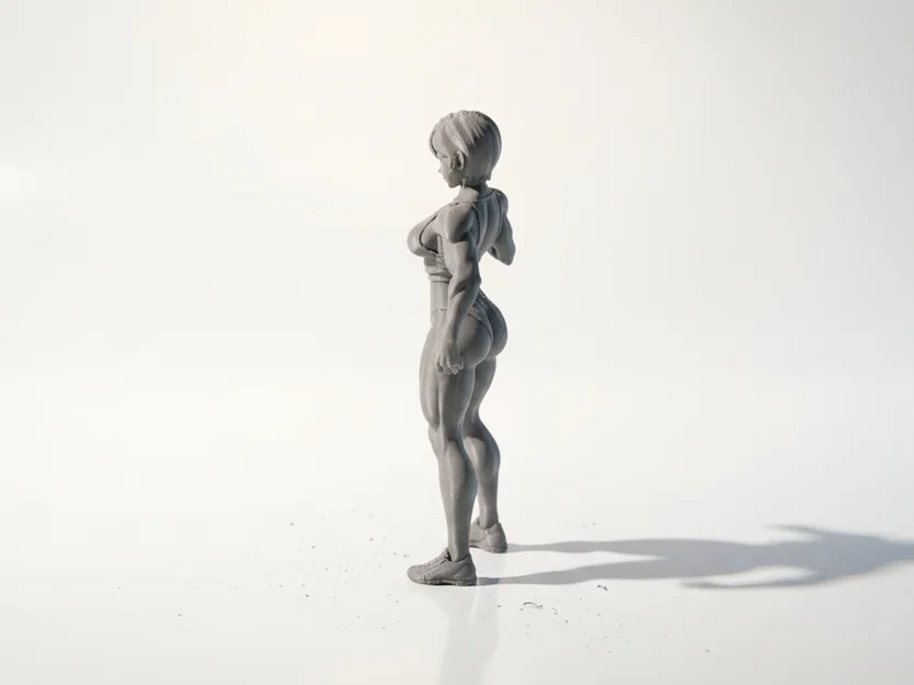 Mô Hình Nhân Vật Nữ Vận Động Viên Cơ Bắp (STL File In 3D) - Image 4