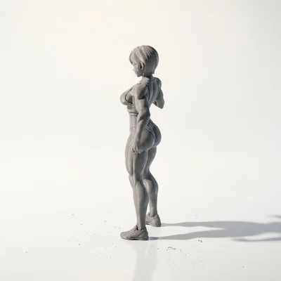 Mô Hình Nhân Vật Nữ Vận Động Viên Cơ Bắp (STL File In 3D)