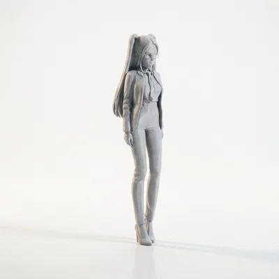 Mô hình nhân vật nữ Nerdy Girl 3D Printable đầy cá tính