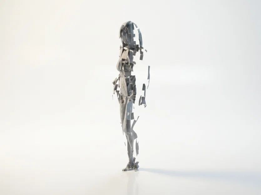 Mô hình Figurine Nữ Mặc Váy Ngủ In 3D - Image 1