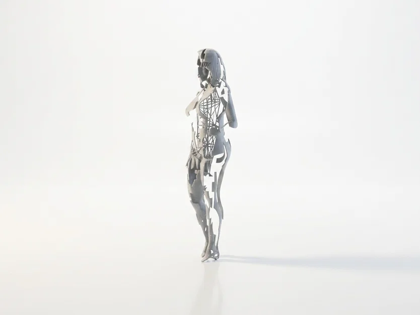 Mô hình Figurine Nữ Mặc Váy Ngủ In 3D - Image 4