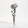 Mô hình 3D Cô gái da màu xinh đẹp in được (Natural Black Girl Figurine) - Thumbnail 2