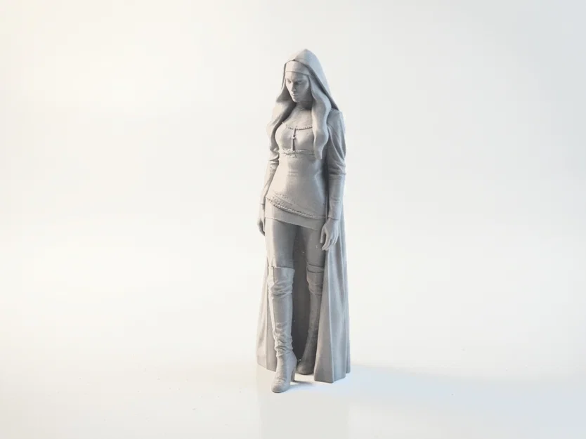 Mô hình 3D Nun In Stockings (Nữ tu đi tất) - Tượng nhân vật nữ - Image 1