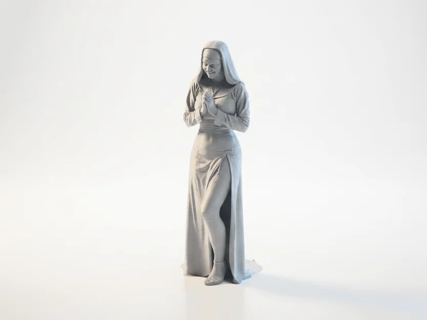 Mô hình 3D tượng nữ tu duyên dáng - Tệp in STL chất lượng cao - Image 1