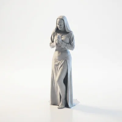 Mô hình 3D tượng nữ tu duyên dáng - Tệp in STL chất lượng cao