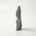 Mô hình 3D Nữ Tu Cầm Nến - Tượng Tôn Giáo Trang Trí - Thumbnail 4