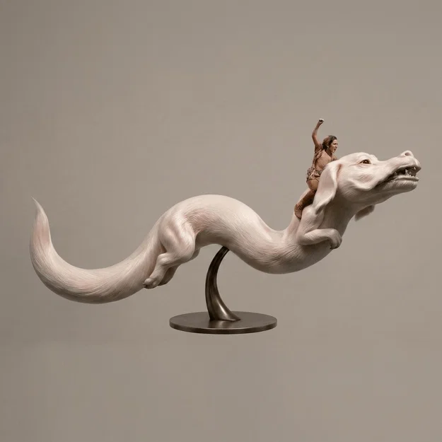 Mô hình 3D Falkor và Bastian trong The Never Ending Story 1984 - Image 1