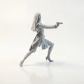 Mô hình Figurine Nữ Tu Chiến Binh - Nun Shooter 3D Printable - Thumbnail 2