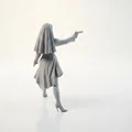 Mô hình Figurine Nữ Tu Chiến Binh - Nun Shooter 3D Printable - Thumbnail 3