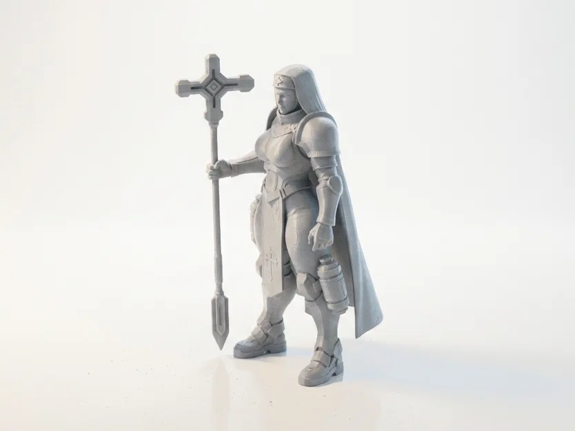 Mô hình Nữ Chiến Binh Hiệp Sĩ - Nun Knight Warrior 3D Printable - Image 1