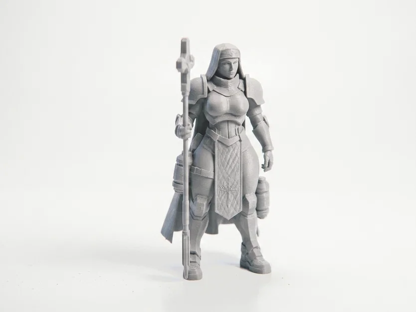 Mô hình Nữ Chiến Binh Hiệp Sĩ - Nun Knight Warrior 3D Printable - Image 2