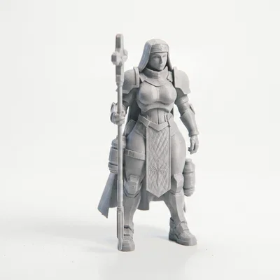 Mô hình Nữ Chiến Binh Hiệp Sĩ - Nun Knight Warrior 3D Printable
