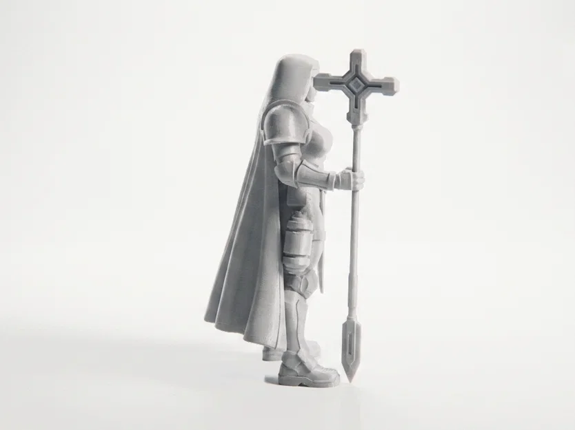 Mô hình Nữ Chiến Binh Hiệp Sĩ - Nun Knight Warrior 3D Printable - Image 3