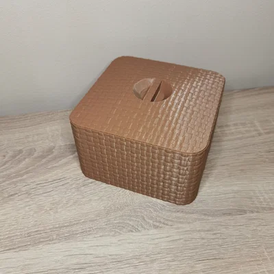 Hộp Đan Lát Có Nắp