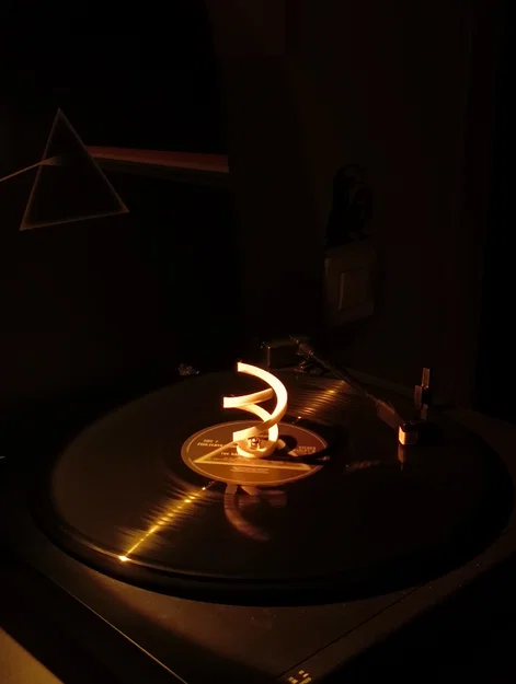 Mô hình trang trí đĩa than xoắn ốc (Vinyl turntable decoration spiral) - Image 2