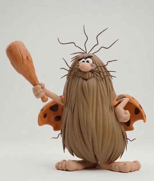 Mô hình 3D Captain Caveman - Nhân vật hoạt hình kinh điển để trang trí - Image 1