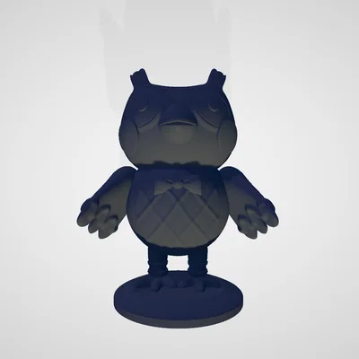 Mô hình 3D chú cú xoay đầu 360 độ độc đáo