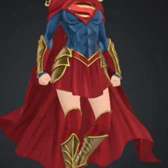 Mô hình 3D Supergirl - Tượng nữ siêu anh hùng cho fan DC Comics
