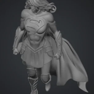 Mô hình 3D Supergirl - Tượng nữ siêu anh hùng cho fan DC Comics