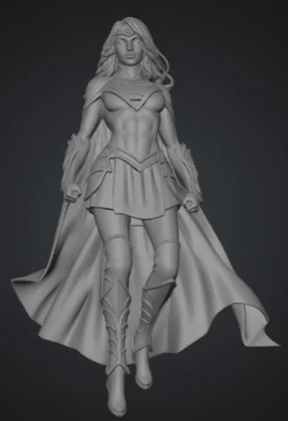 Mô hình 3D Supergirl - Tượng nữ siêu anh hùng cho fan DC Comics - Image 3