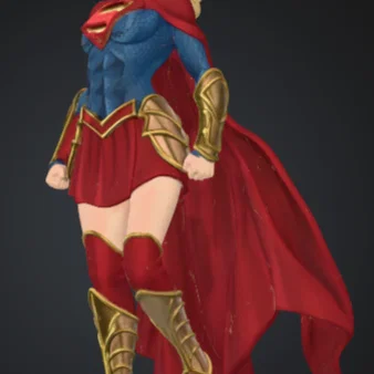 Mô hình 3D Supergirl - Tượng nữ siêu anh hùng cho fan DC Comics