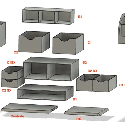 Khay Đựng Đồ Đa Năng ORGANIZZATORE GT585 - In 3D Bàn Làm Việc