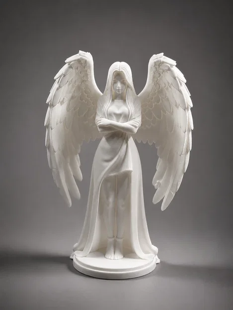Silent Angel – Tượng Thiên Thần Giả Tưởng Thanh Thoát Cho In 3D - Image 2