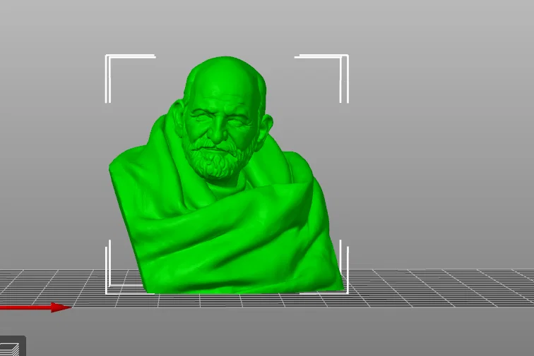 Mô hình in 3D tượng bán thân Neem Karoli Baba trang nghiêm - Image 1