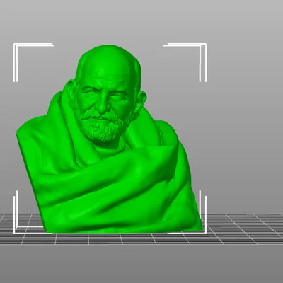 Mô hình in 3D tượng bán thân Neem Karoli Baba trang nghiêm