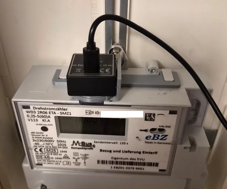 Giá đỡ everHome EcoTracker IR Smartmeter cho công tơ điện eBZ - Image 1