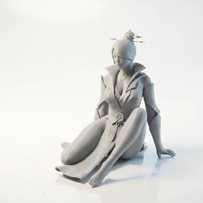 Mô hình tượng nữ Sat Lady thanh lịch - File in 3D