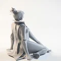 Mô hình tượng nữ Sat Lady thanh lịch - File in 3D - Thumbnail 3